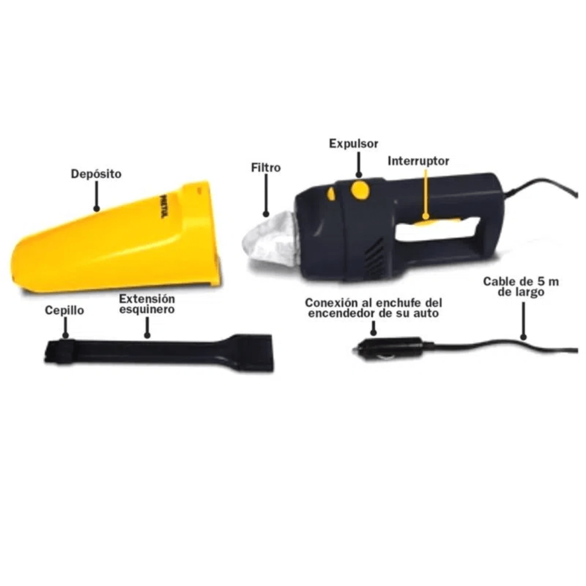 Hidrolavadora 1500Psi + Aspiradora 12V Pretul7