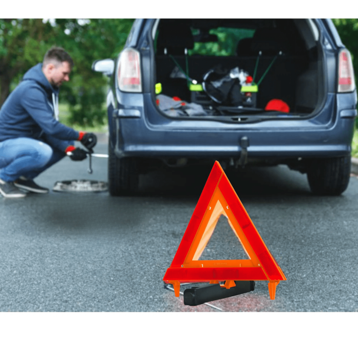 Extintor 1Kg  + triangulo de seguridad y correa de remolque7