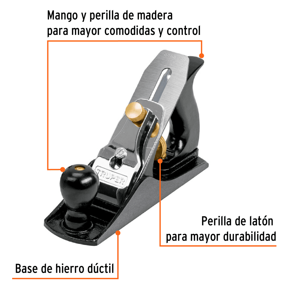 Combo cepillo carpintero #4 con cuchilla de vuelta y formones Truper10