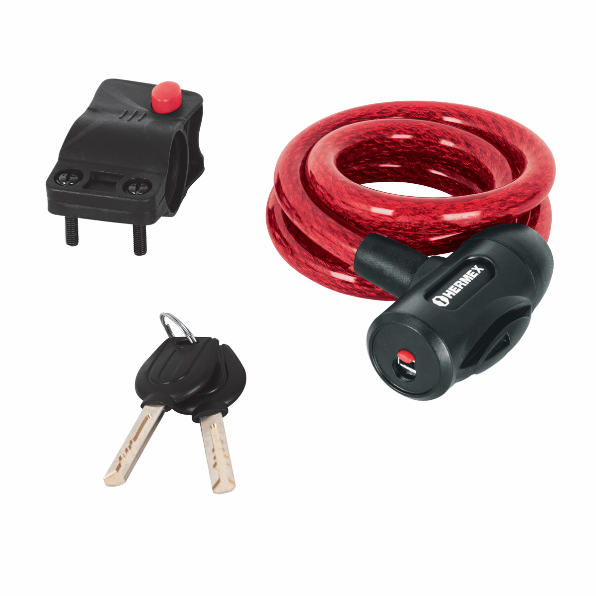 Combo Candado cadena para bicicleta con Mini Inflador 75 Psi Truper9