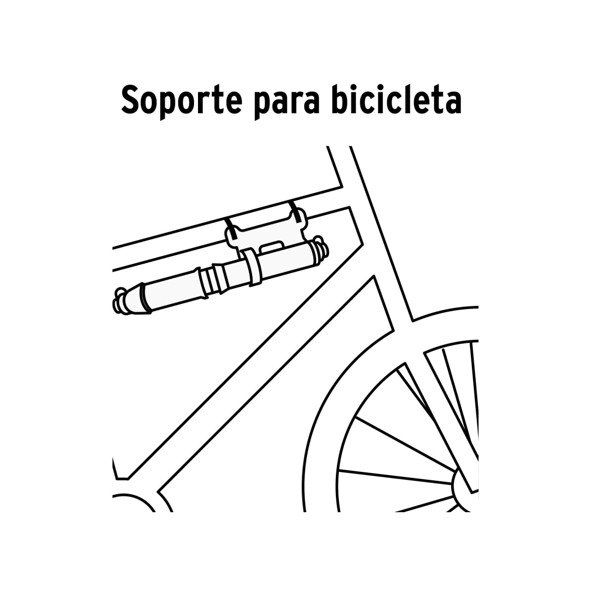 Combo Candado cadena para bicicleta con Mini Inflador 75 Psi Truper6