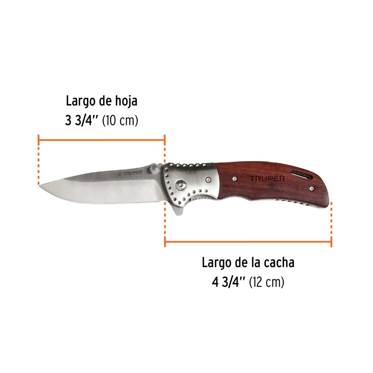 Navaja abatible 4-3/4´´ mango de madera, Truper2