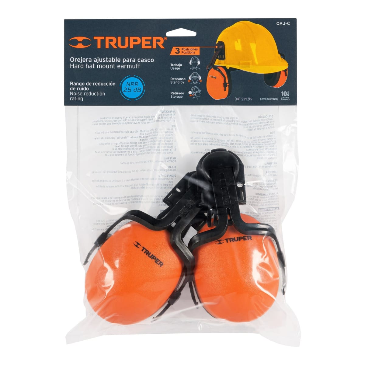 Orejera ajustable para casco Truper2