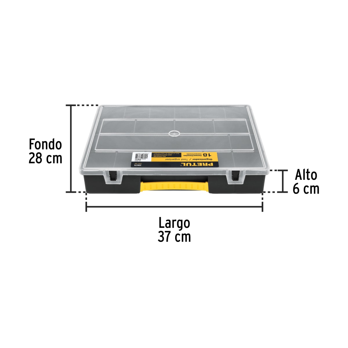 Kit Estante 5 Repisas Truper + Organizador 18 Compartimentos Pretul10