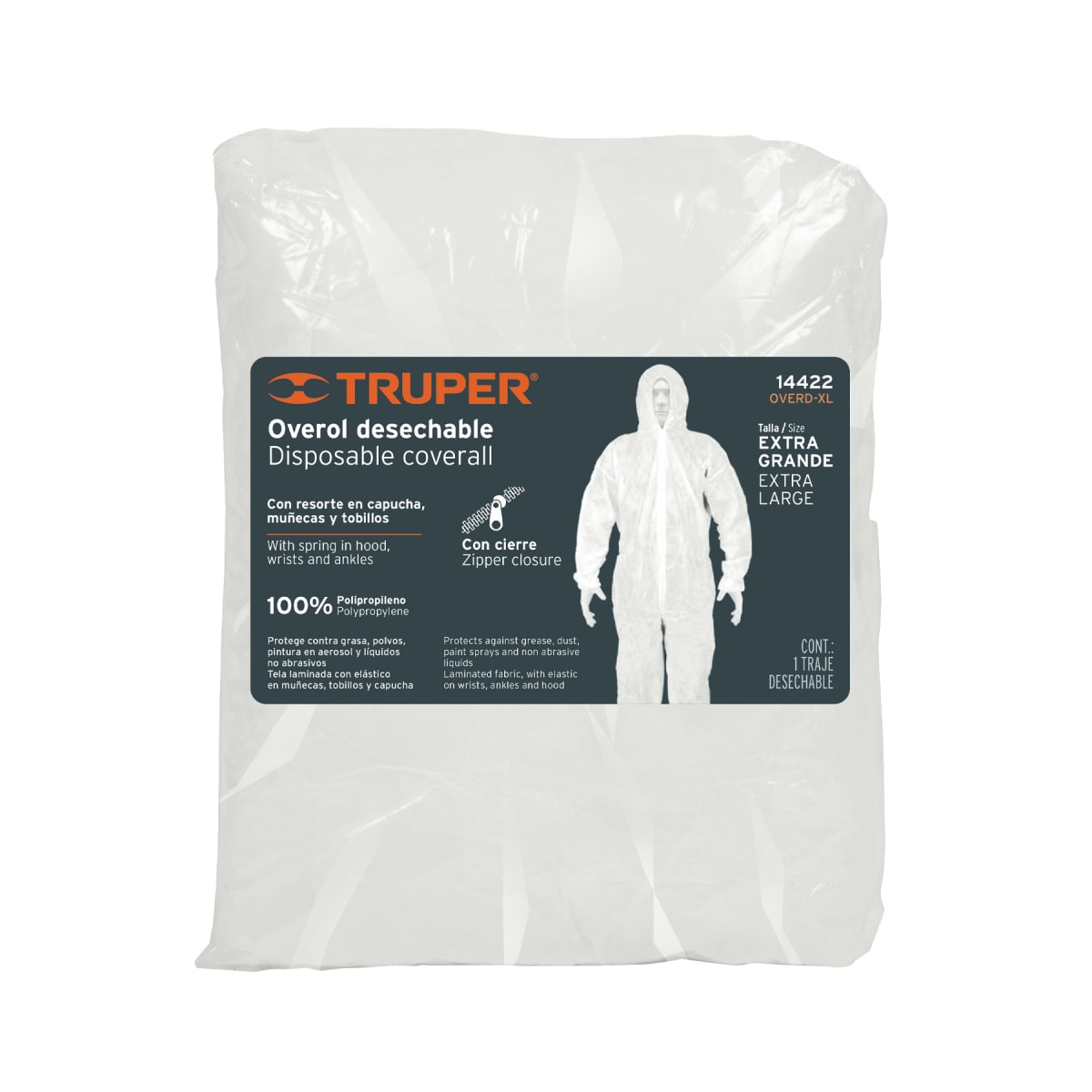 Overol desechable, talla XL Truper3