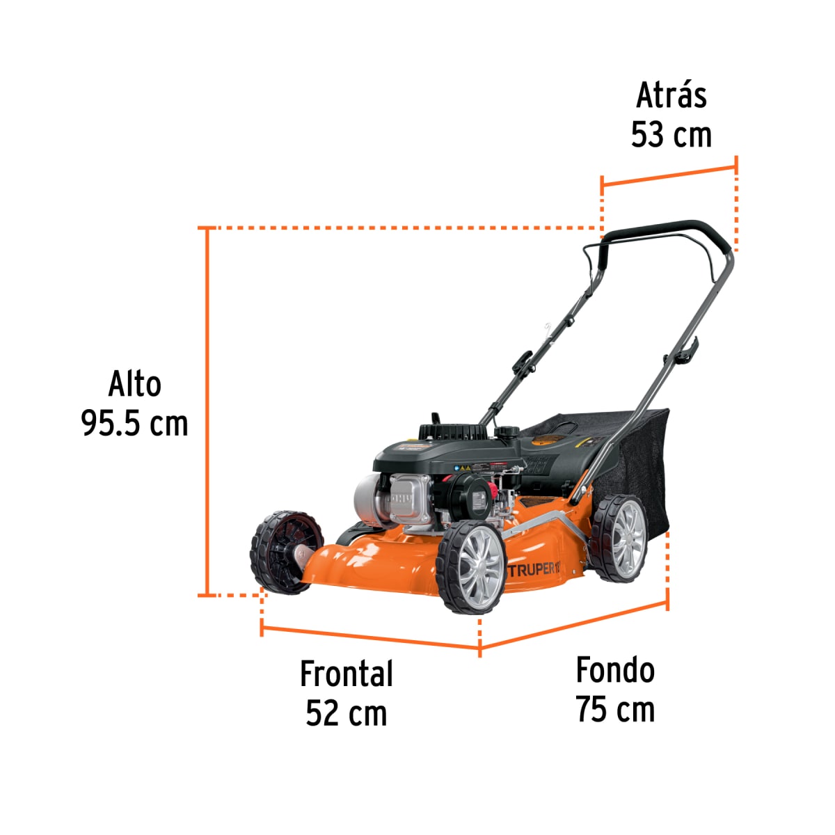 Podadora con motor a gasolina de 4 hp 18