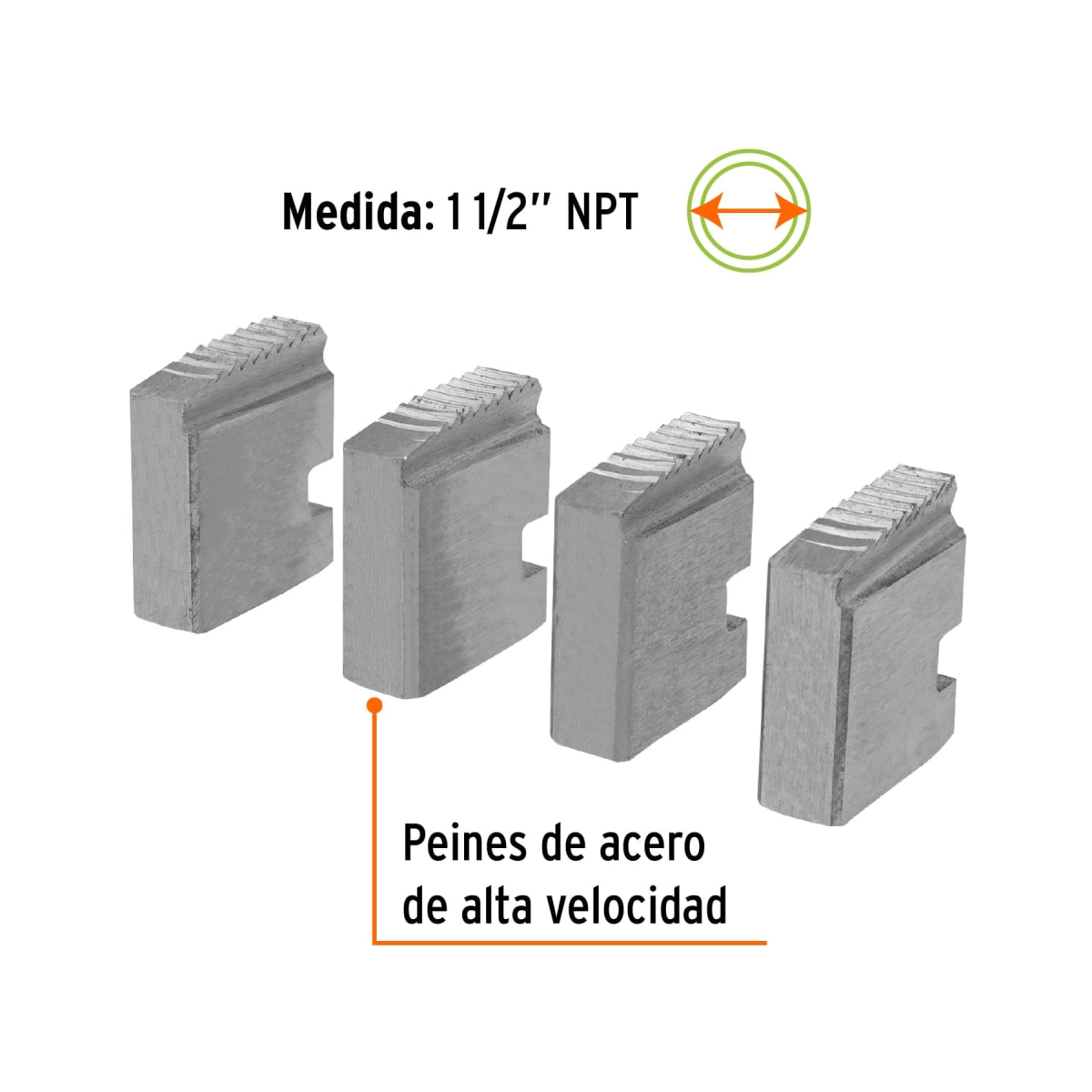 Juego de 4 peines 1-1/2´´ para tarrajas T-852X, Expert Truper2