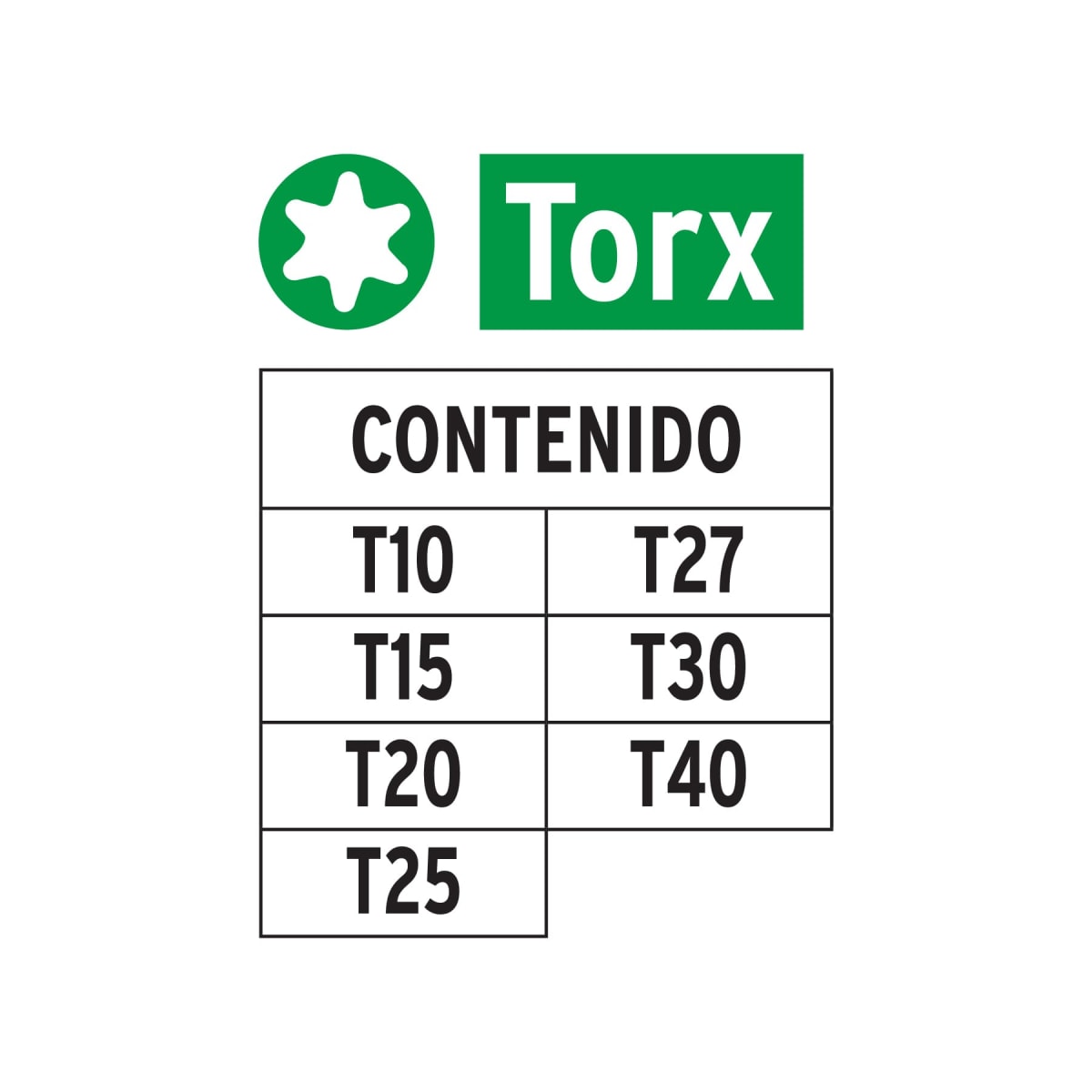 Juego de 7 puntas torx combinadas largo 2'' Truper3