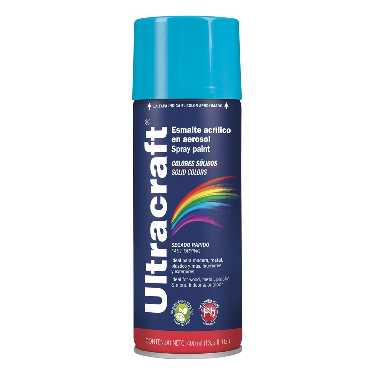 Pintura Spray Color Azul Celeste x4 Unidades Ultracraft2