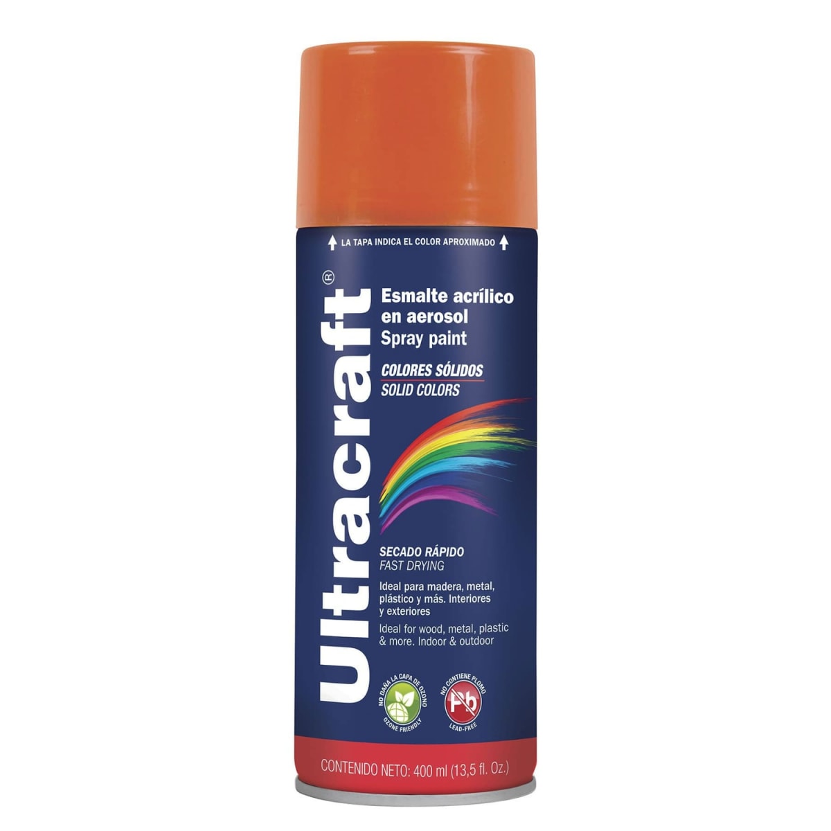 Pintura Spray Color Naranja x4 Unidades ULTRACRAF2
