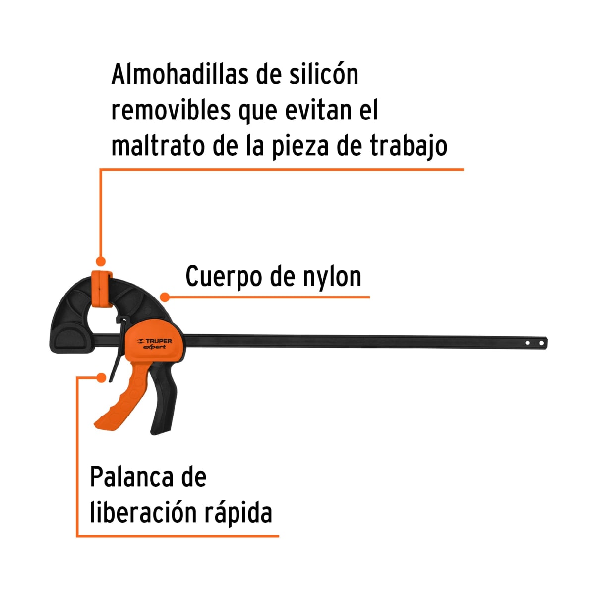 Prensa rapida auto ajustable 18¨ uso rudo Truper3