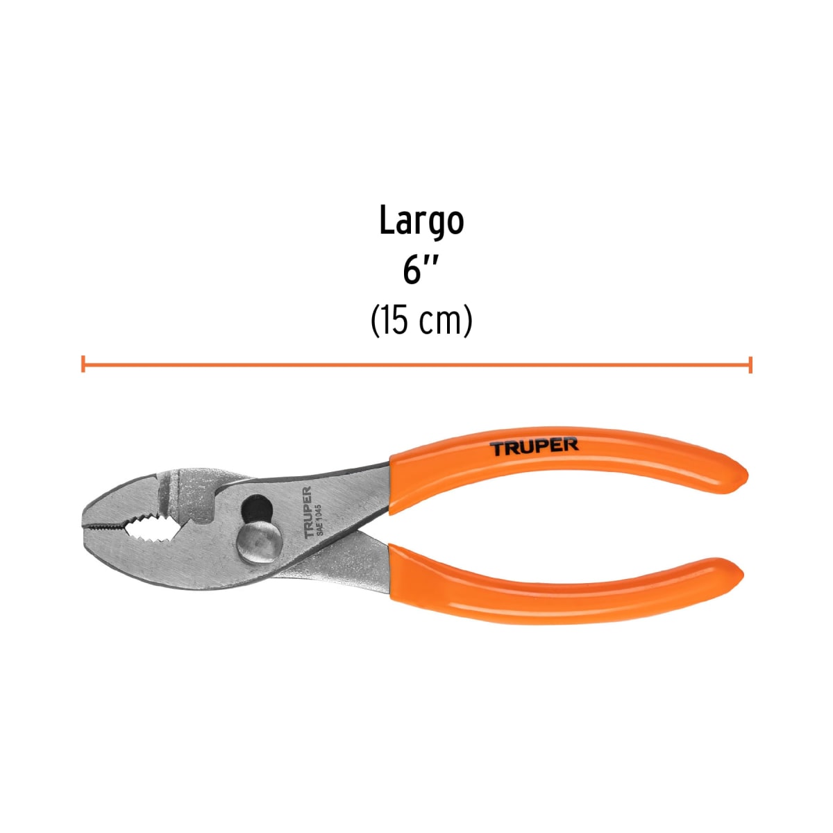 Alicate de mecánico 6´´ mango de PVC, Truper3