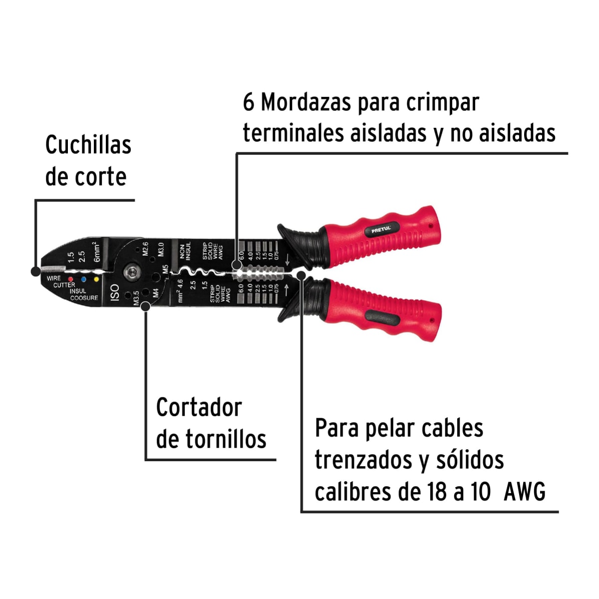 Pinza pelacable 9''. Pretul2