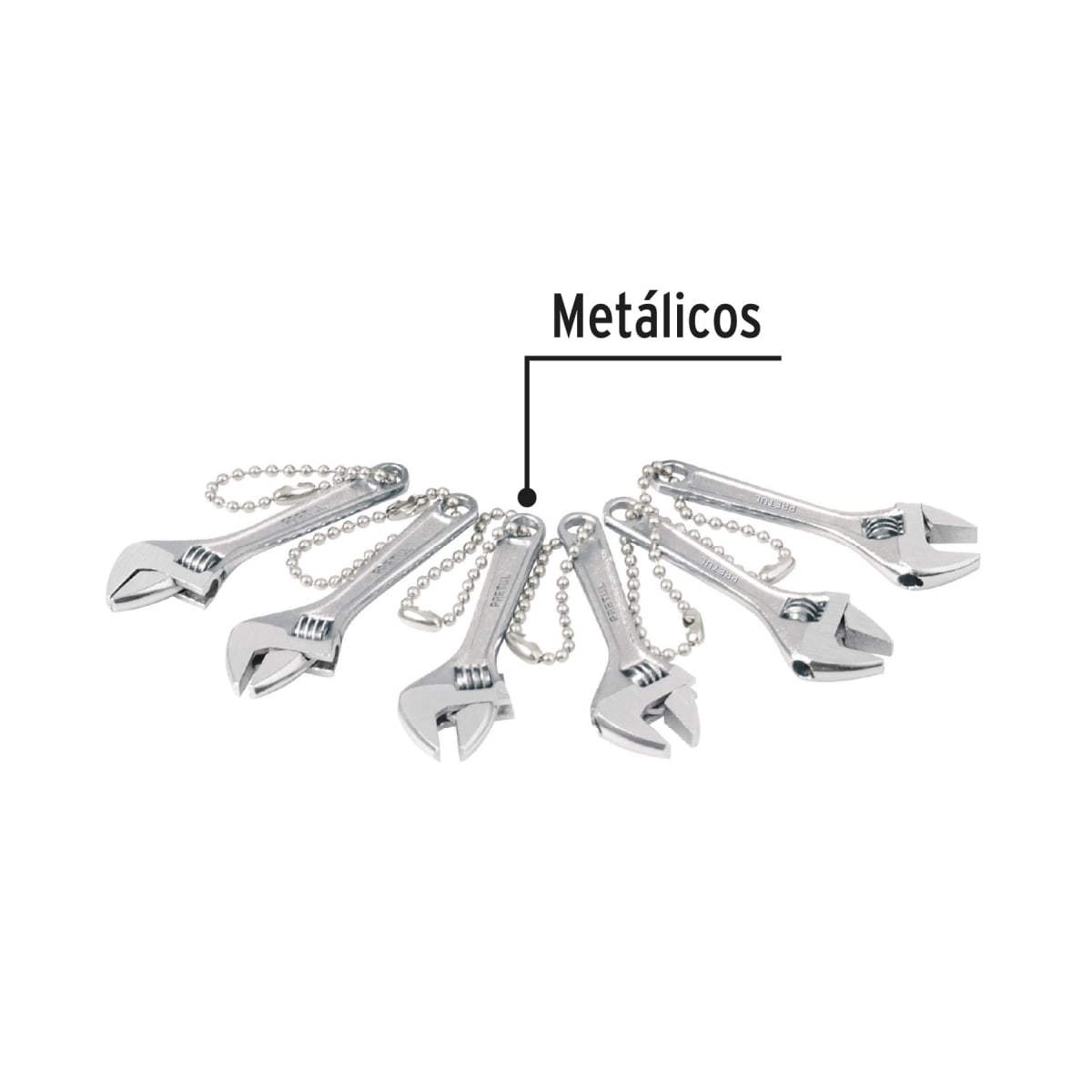 Pecera llavero llave francesa 50 Pzas Pretul2