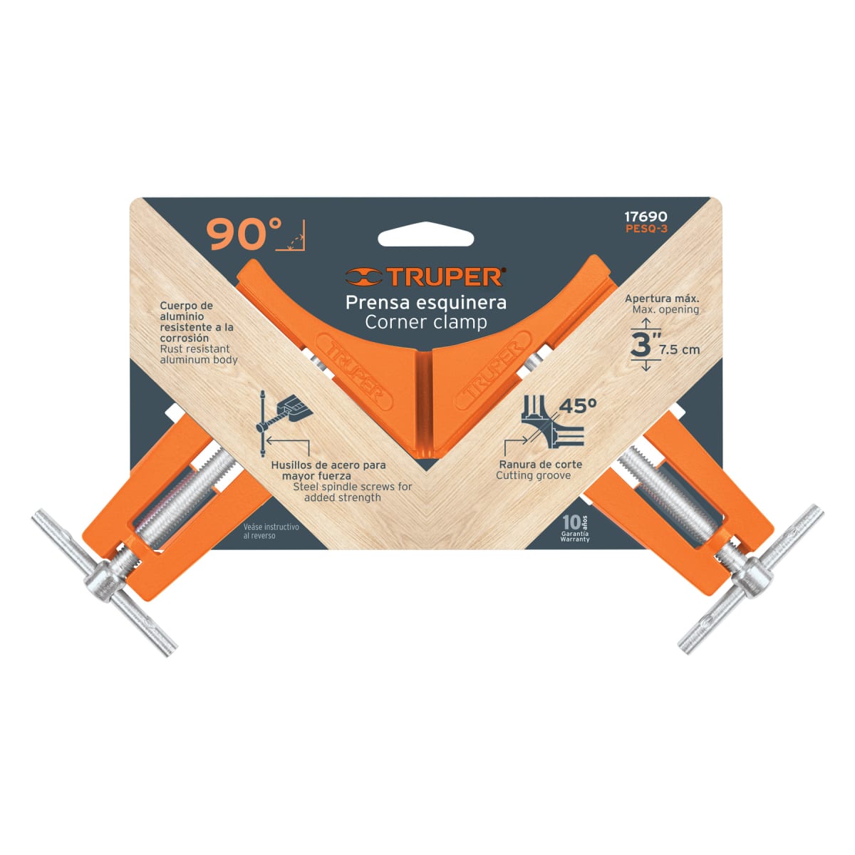 Prensa esquinera carpintero pack 4 unidades Truper10