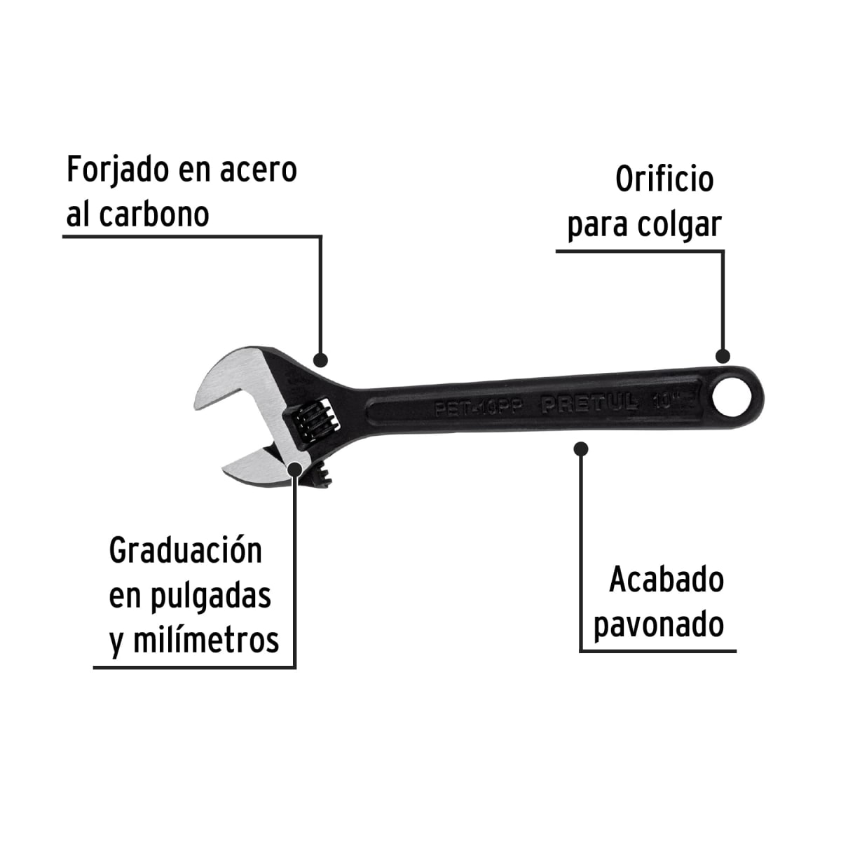 Llave francesa 10´´ fosfatada, Pretul2