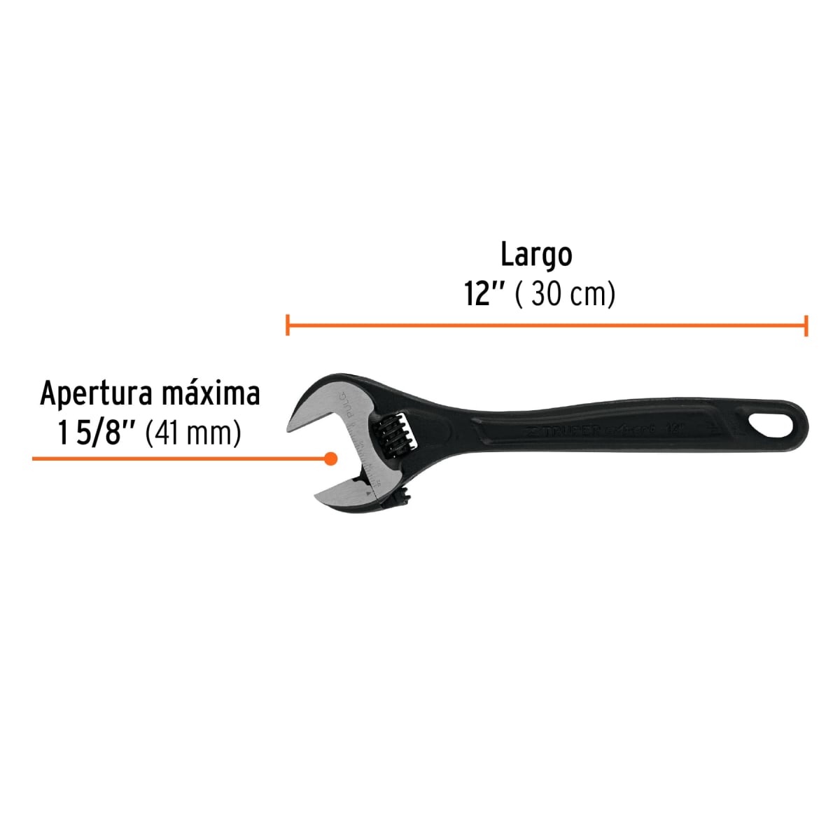 Llave francesa 12´´ profesional fosfatada, Expert Truper3