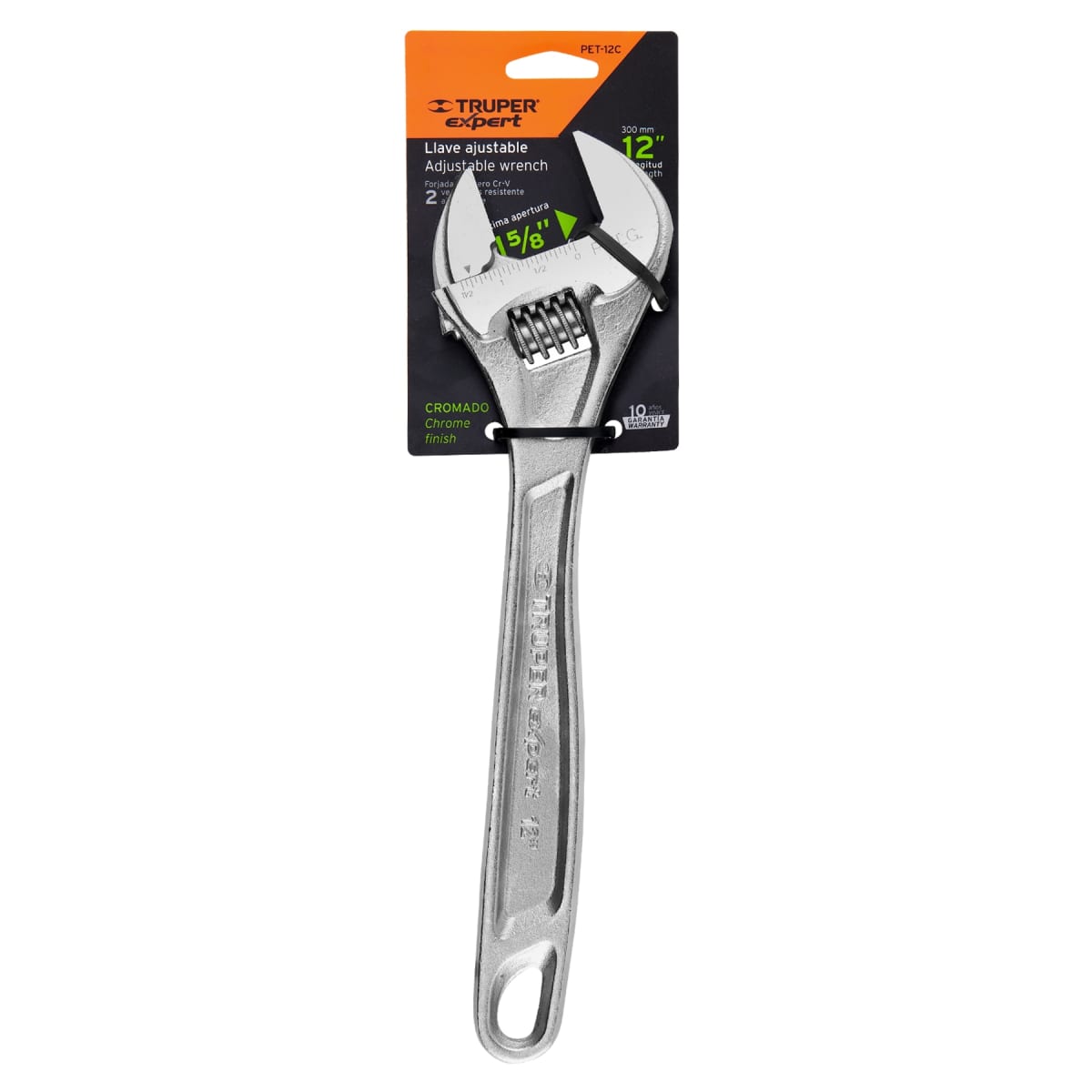 Llave francesa 12'' profesional cromada expert Truper4