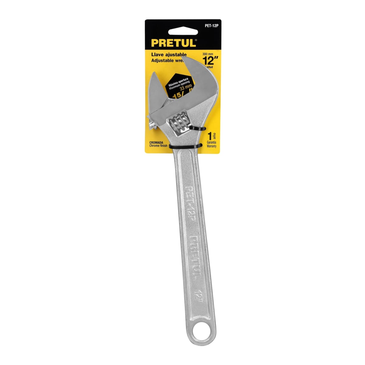 Llave francesa 12'' cromada. pretul4