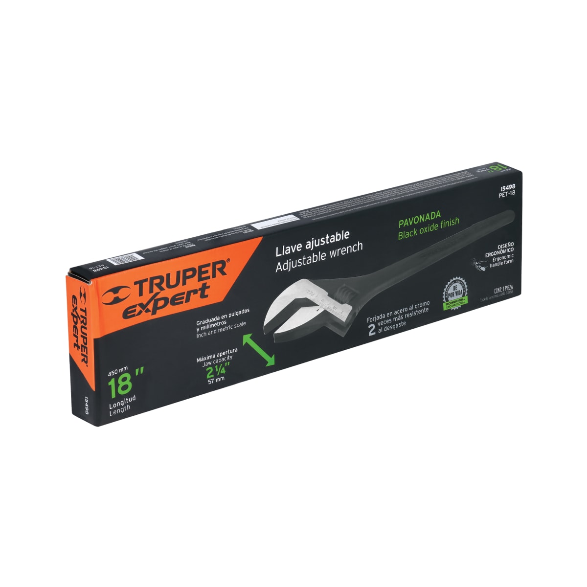 Llave francesa 18'' profesional fosfatada, Expert Truper4