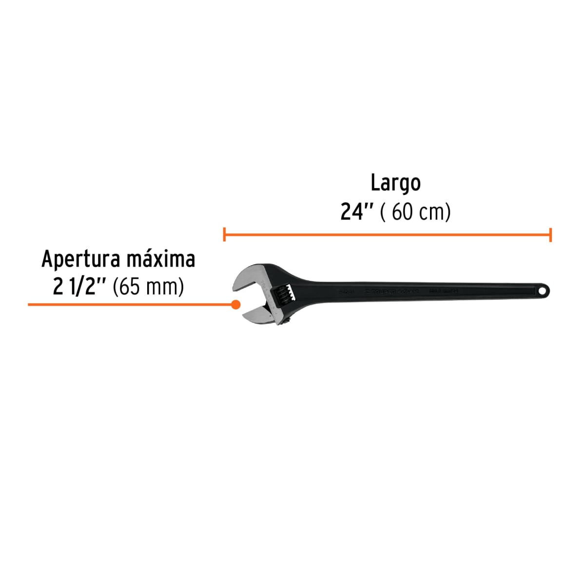 Llave francesa 24'' profesional fosfatada Truper expert3