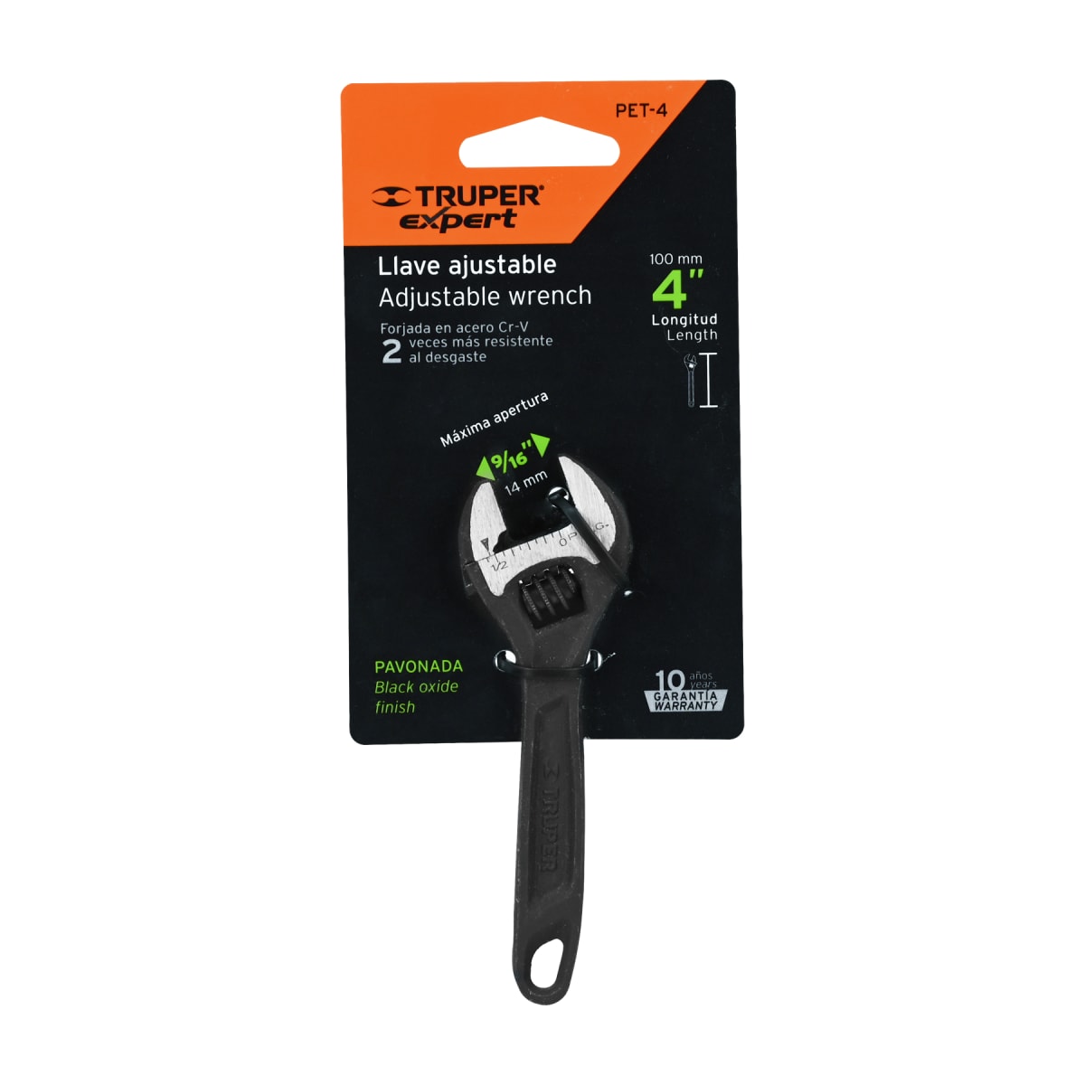 Llave francesa 4´´ profesional fosfatada, Expert Truper4