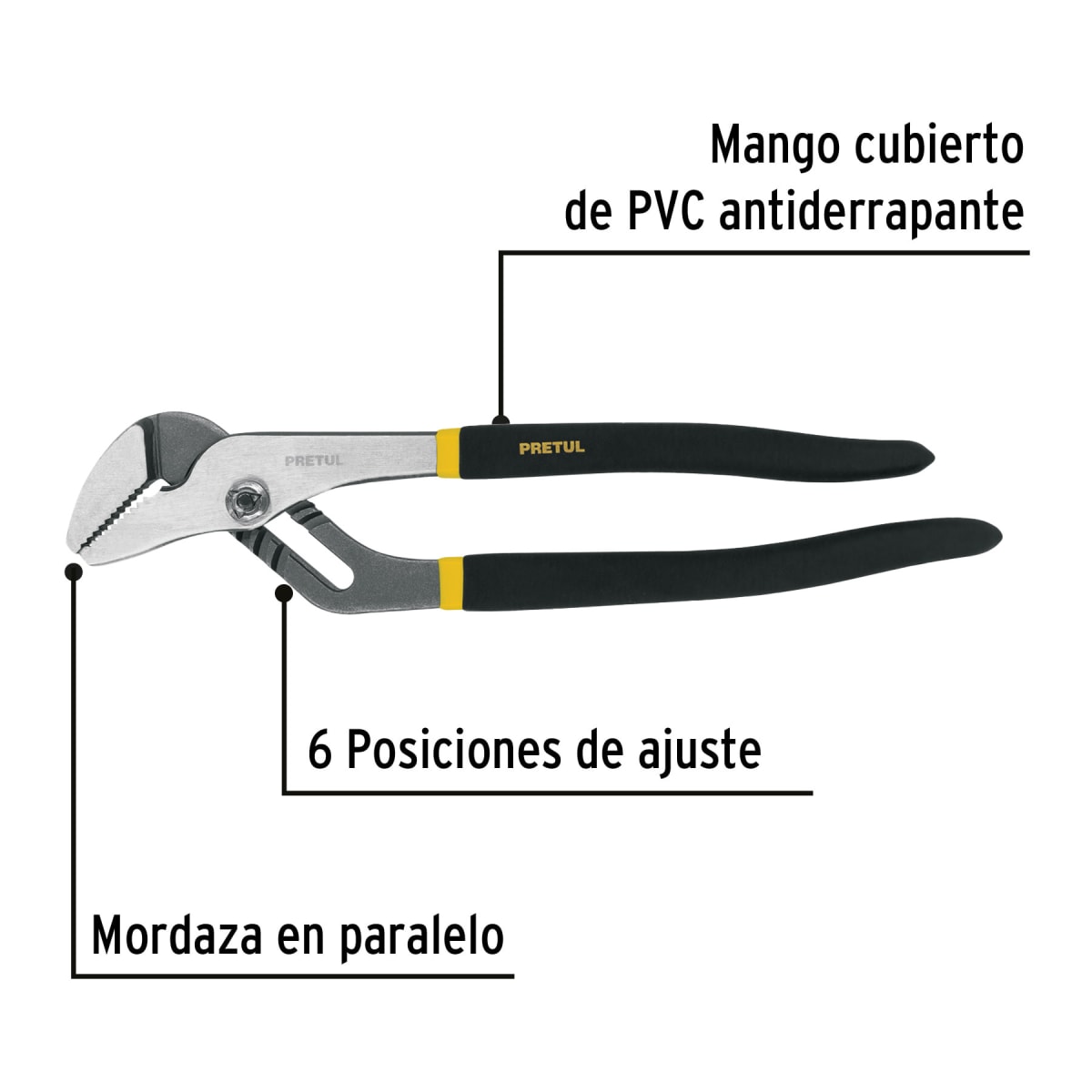 PEX-12P Pinza de extensión 12' mango de PVC, Pretul2