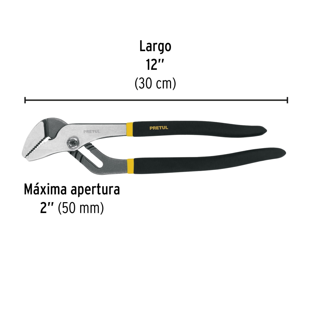 PEX-12P Pinza de extensión 12' mango de PVC, Pretul3