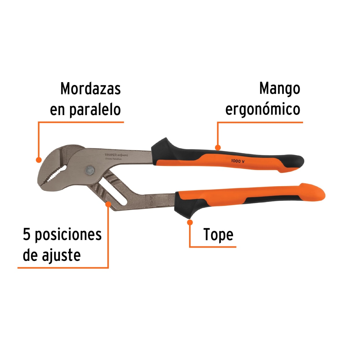 PEX-12X Pinzas de extensión 12´´ mango Comfort Grip, Truper Expert2