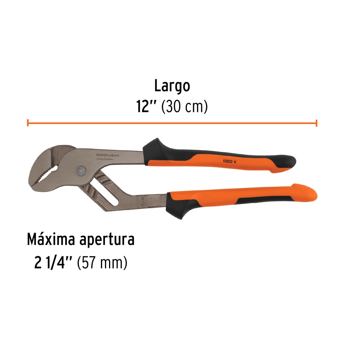 PEX-12X Pinzas de extensión 12´´ mango Comfort Grip, Truper Expert3