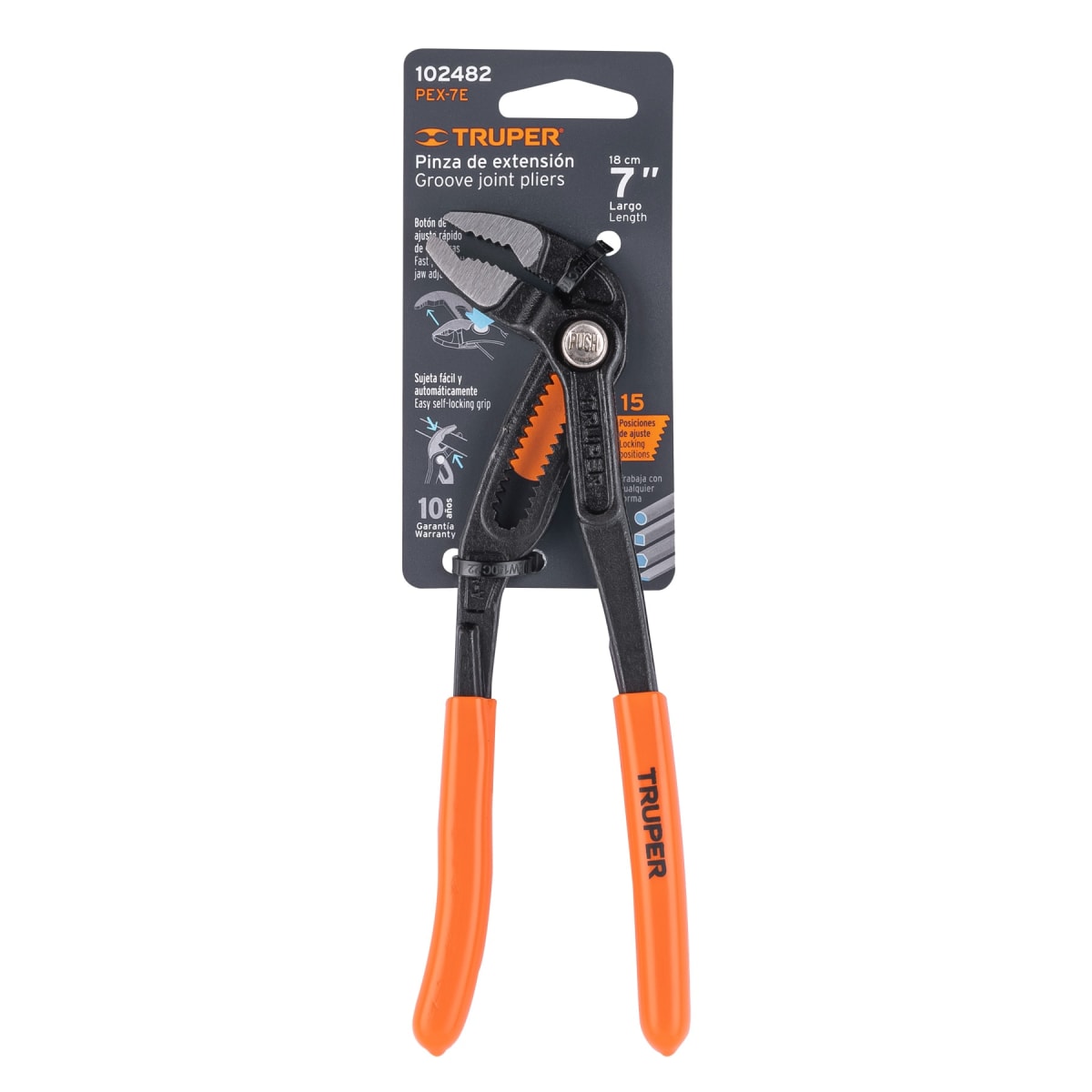 PEX-7E Pinza de extensión 7´´, mango de PVC, Truper4