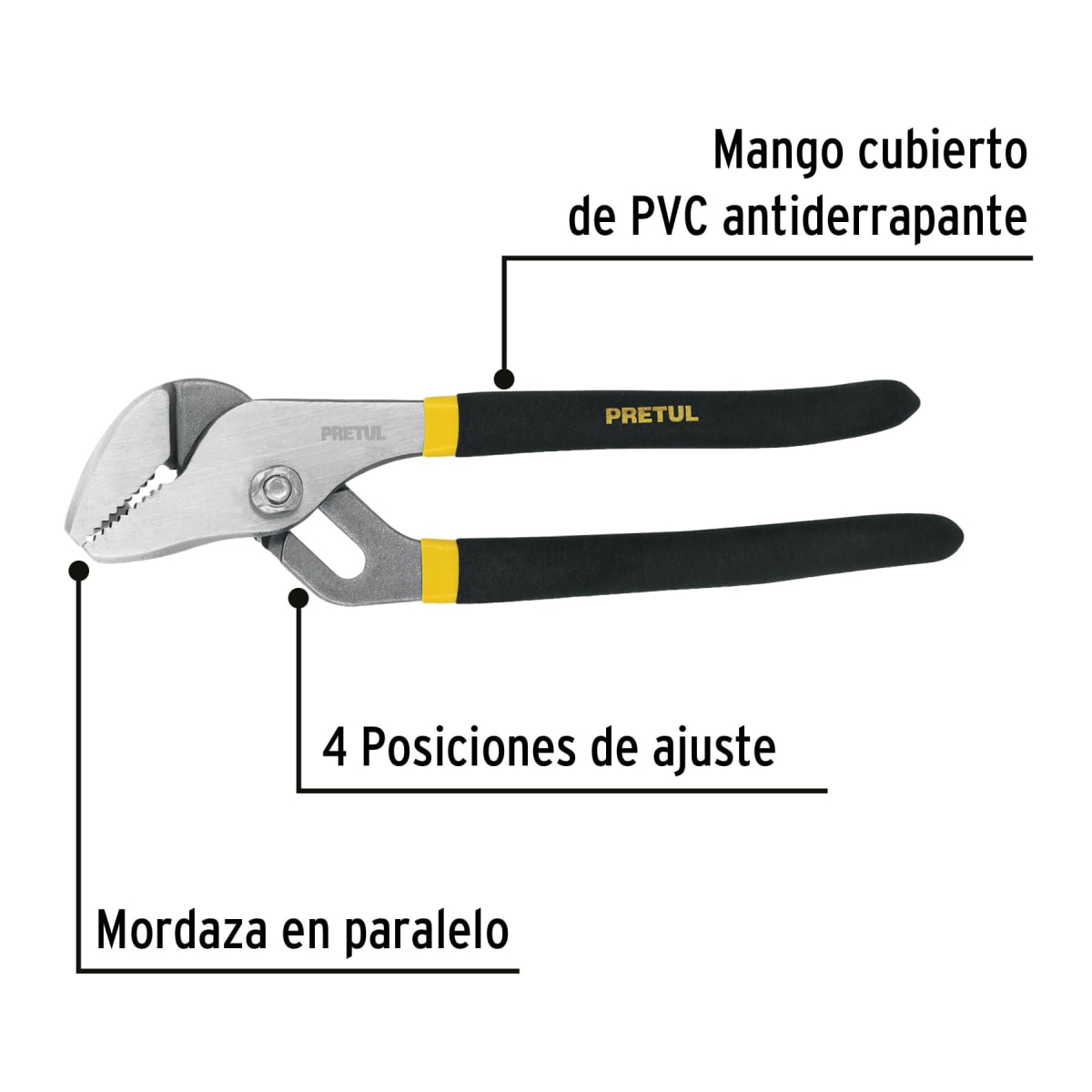 PEX-8P Pinza de extensión 8' mango de PVC, Pretul2