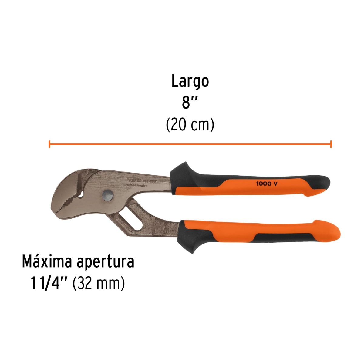 PEX-8X Pinzas de extensión 8´´ mango Comfort Grip, Truper Expert3