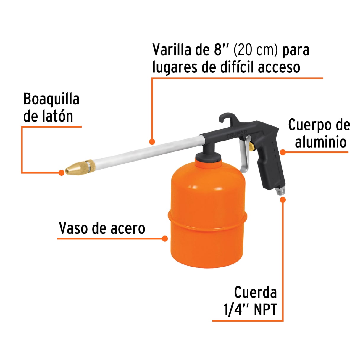 Pistola para limpieza de motores Truper2