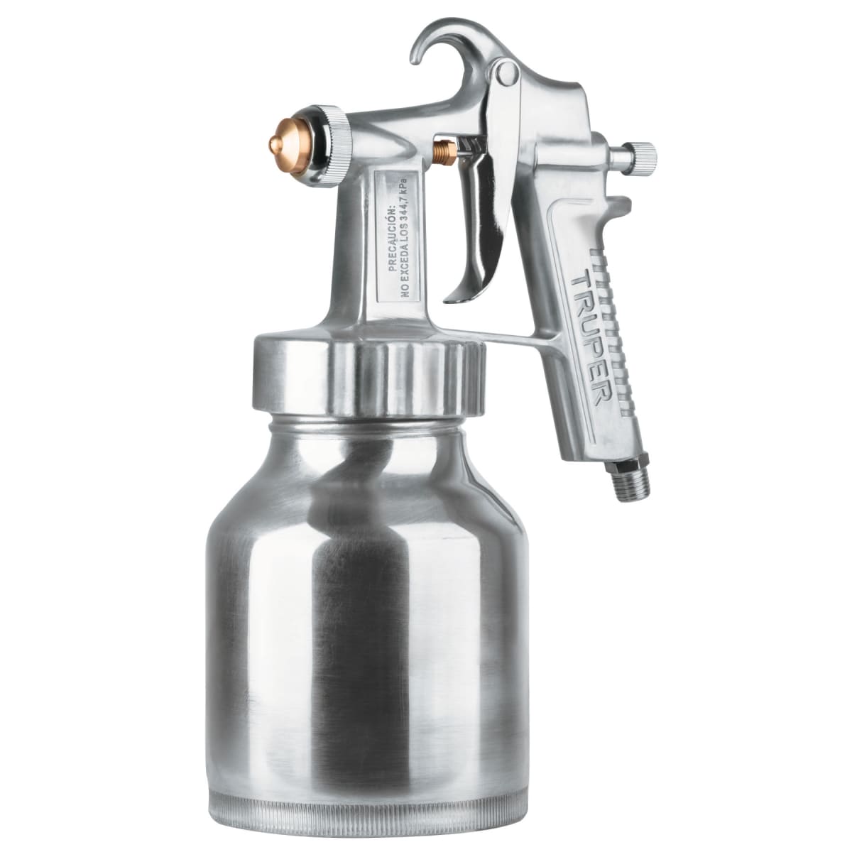 Pistola para pintar baja presión  pulida entrada inferior Truper1