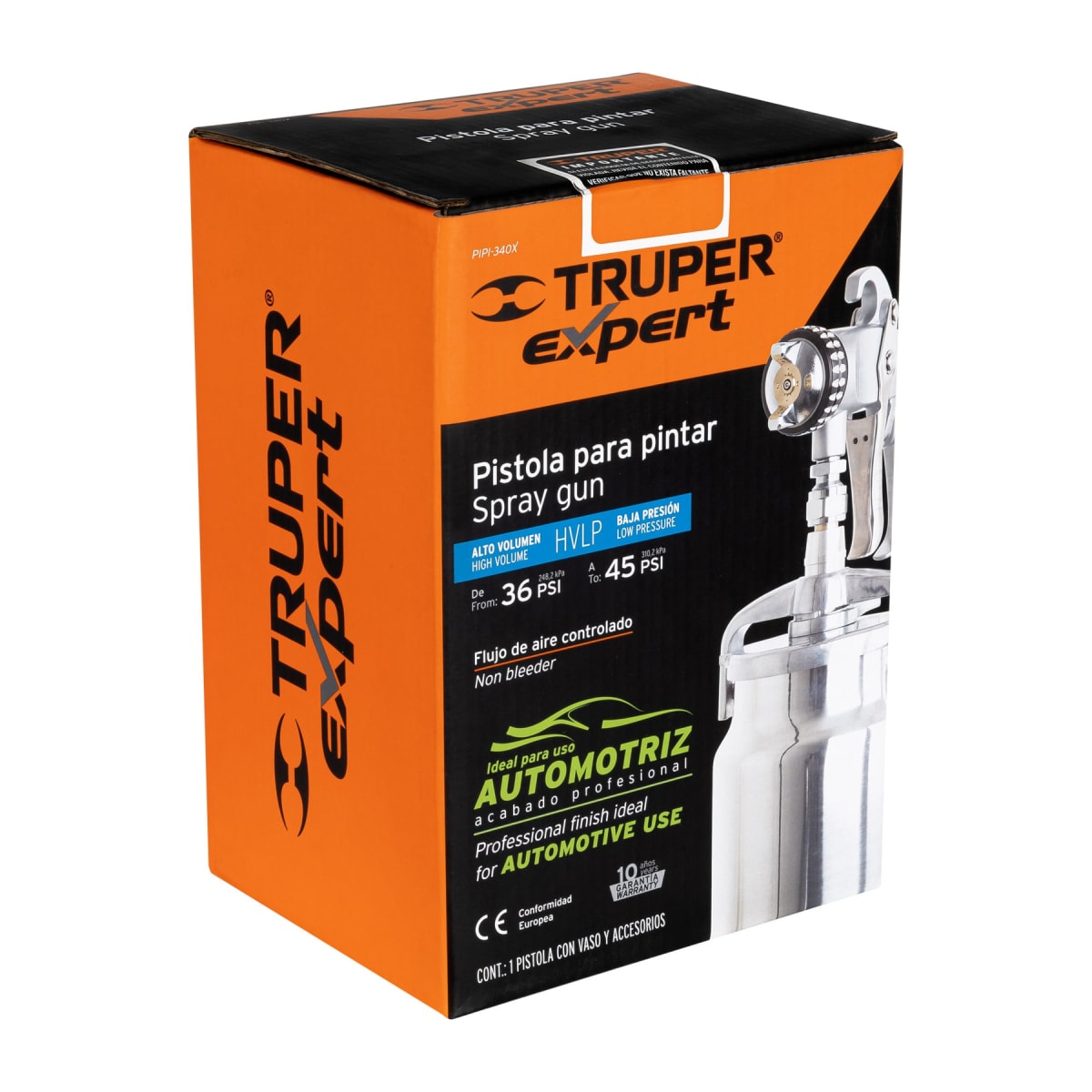 Pistola para Pintar de Succion HVLP Automotriz 1.4mm Truper5