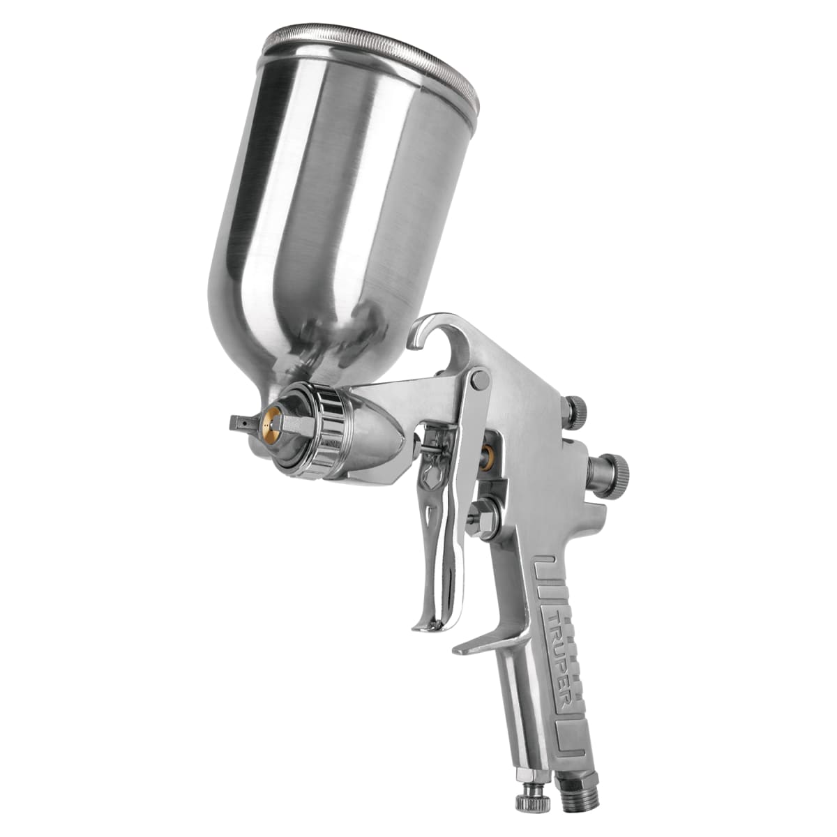 Pistola para pintar de gravedad LVMP Vaso aluminio Boquilla de 2.0 mm Truper5