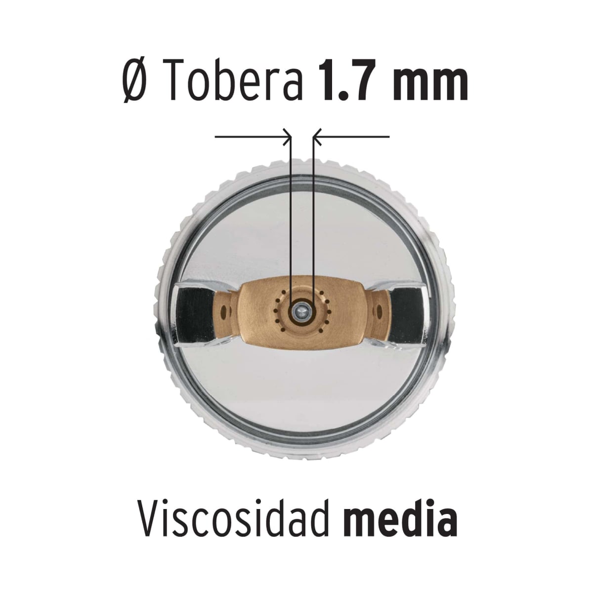 Pistola p/pintar gravedad HVLP,vaso plástico, boquilla 1.7mm Truper5