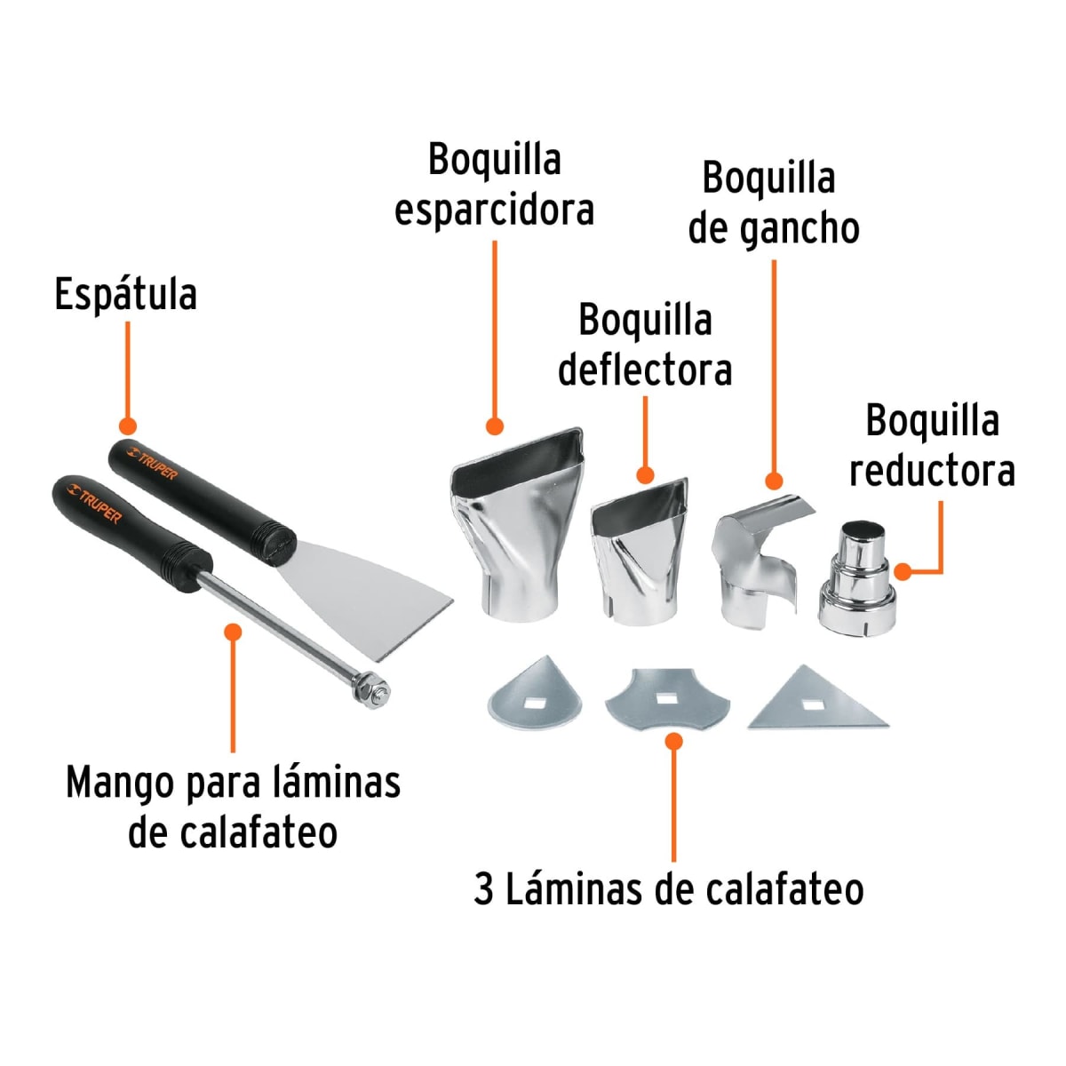 Pistola de calor profesional de 2000 W 220 V Truper4