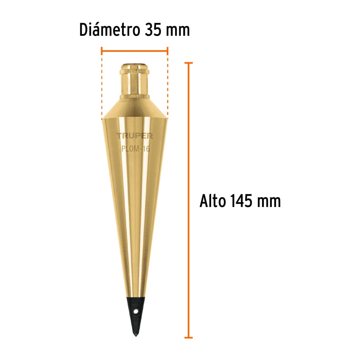 Plomada de latón 454 g Truper4