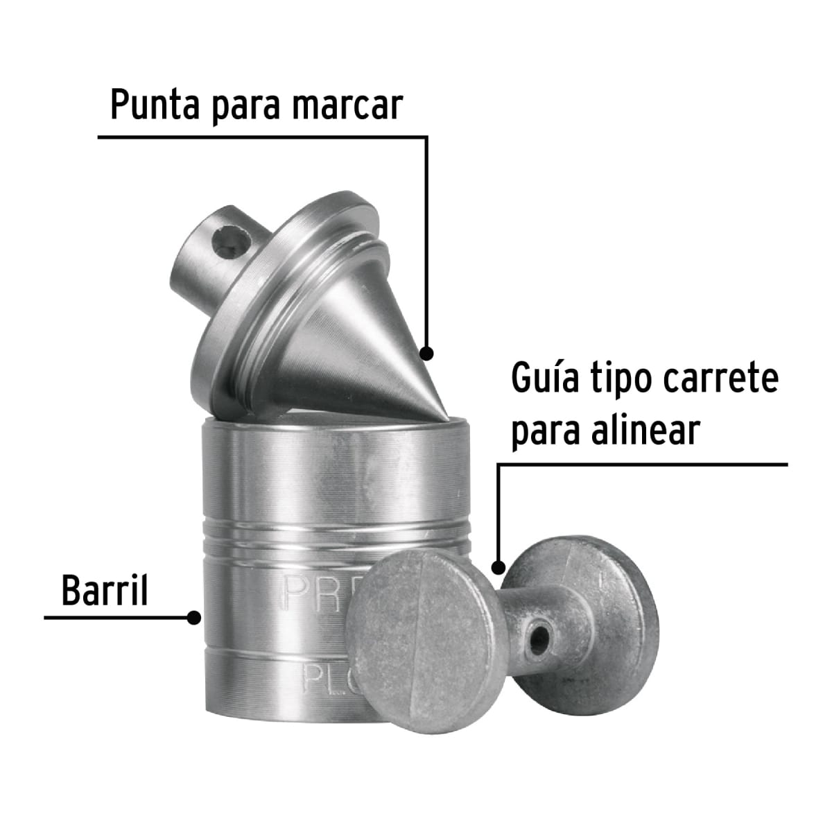 Plomada metálica con centro 310 gramos (11oz) Pretul2