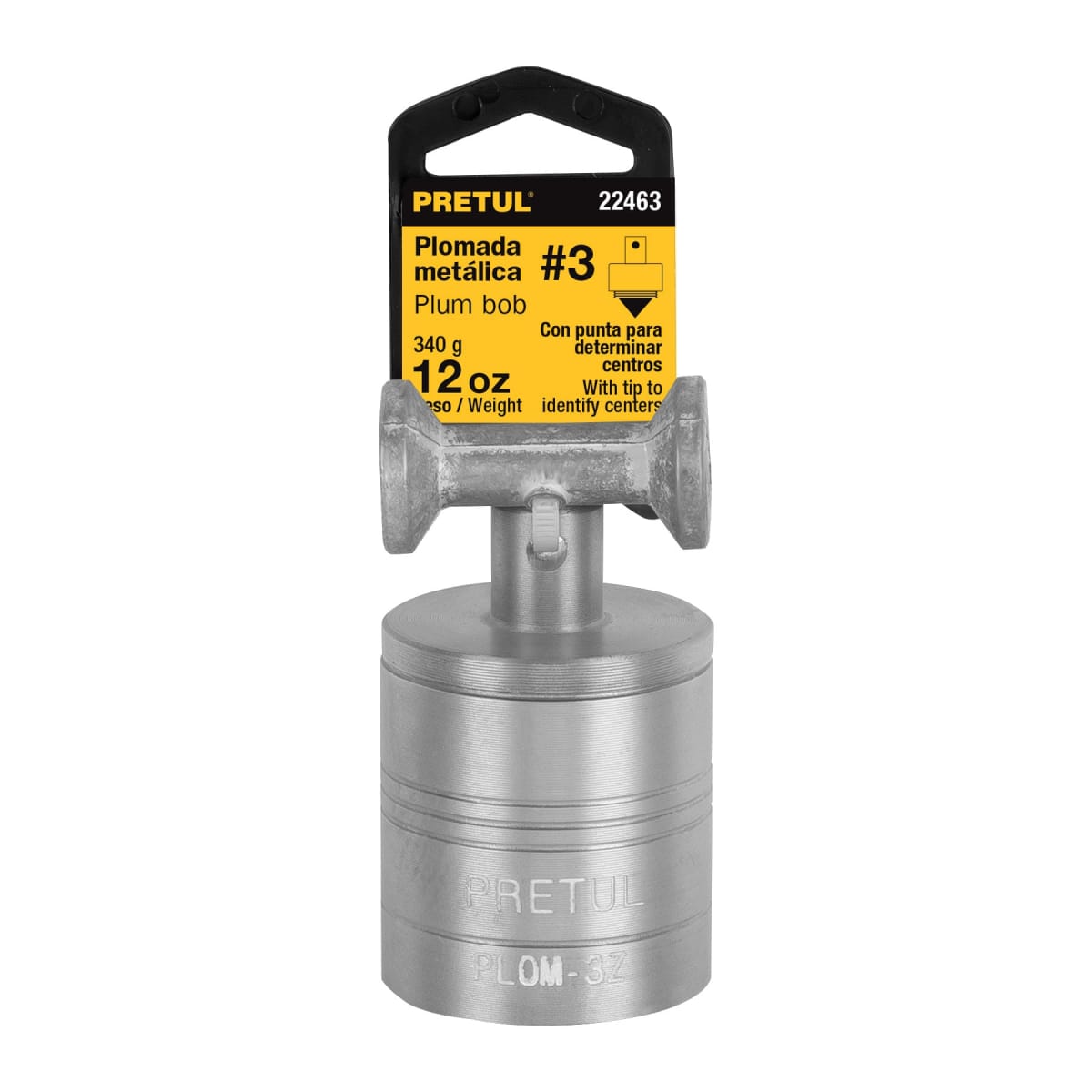 Plomada metálica de 340 g (12 oz) con centro, Pretul4