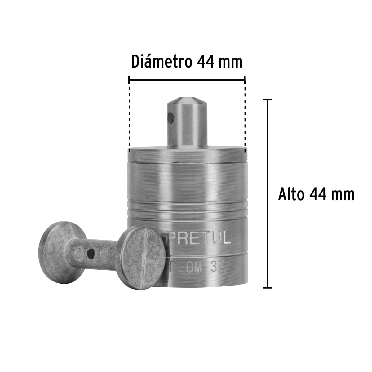 Plomada metálica de 340 g (12 oz) con centro, Pretul3