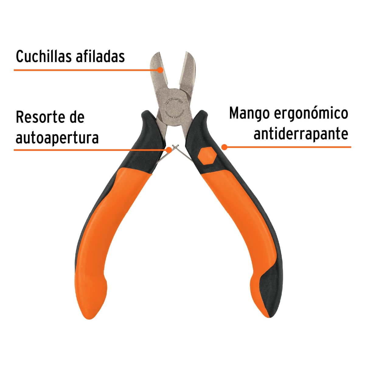 Juego de alicates pinzas miniatura 3 piezas Truper3