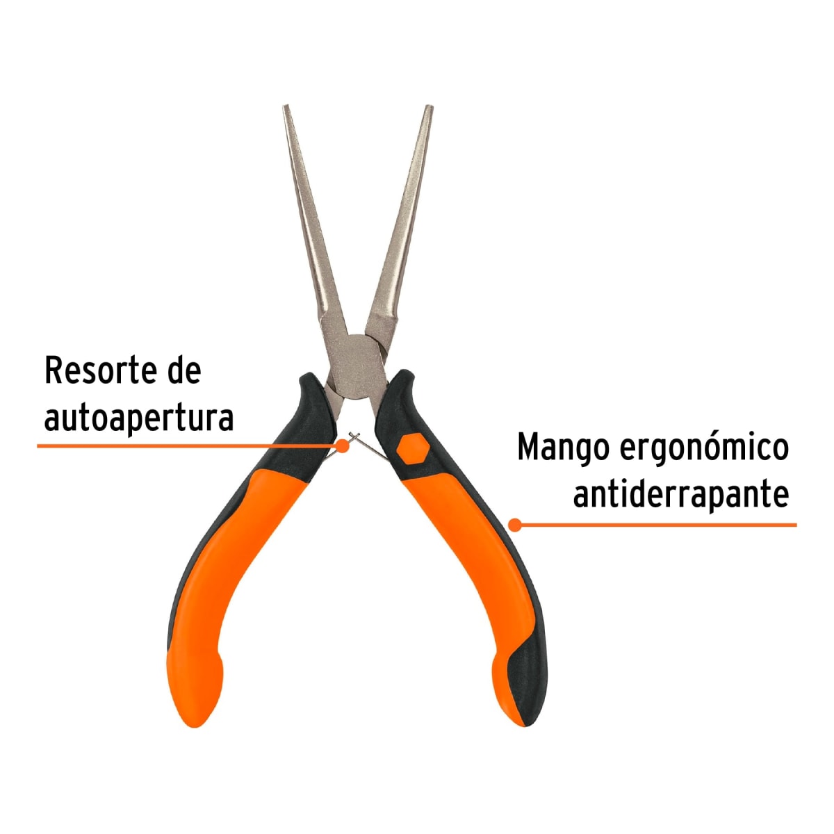 Mini alicate de punta de aguja 6'' mango comfort grip. truper2