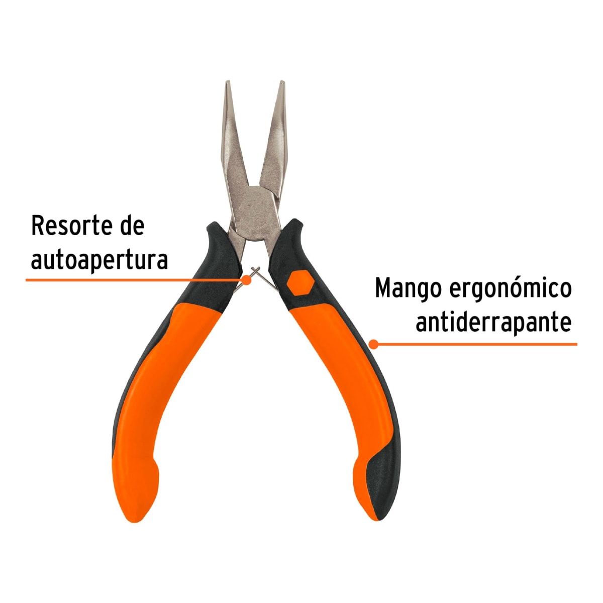 Mini alicate de punta curva 5'' mango comfort grip Truper2