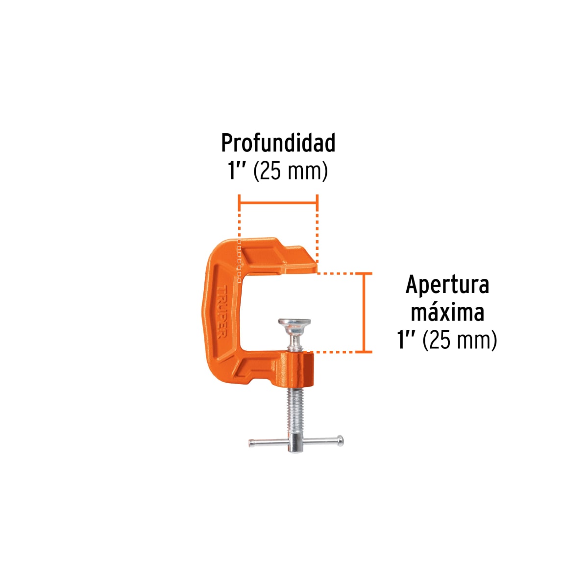 Prensa 1'' de hierro nodular para carpintería Truper2