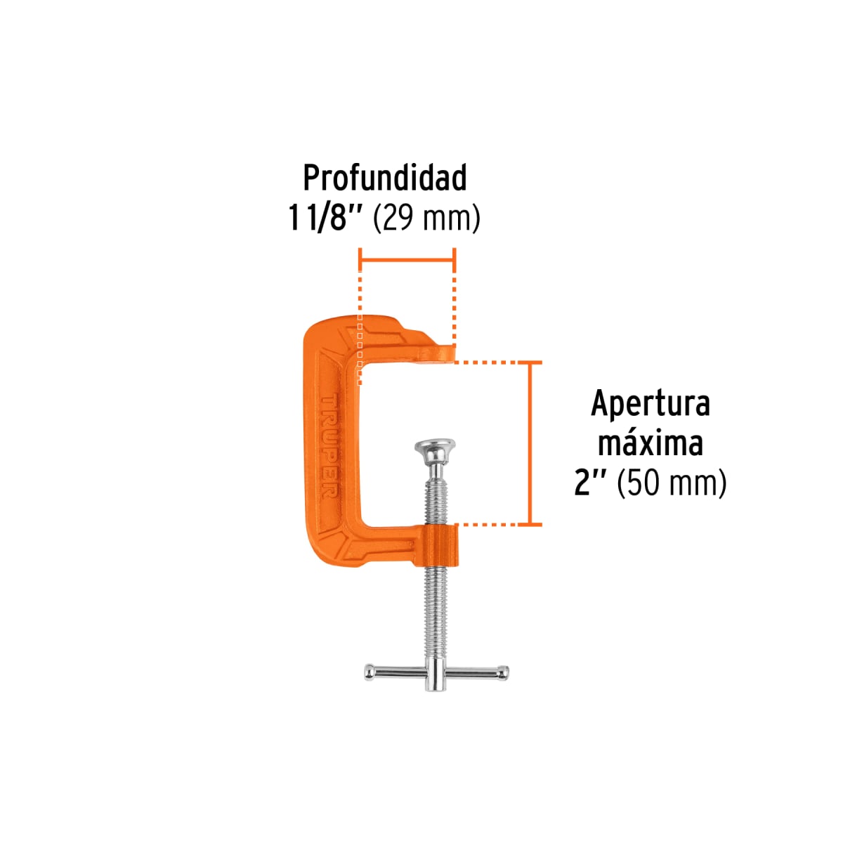 Prensa 2'' de hierro nodular para carpintería Truper2