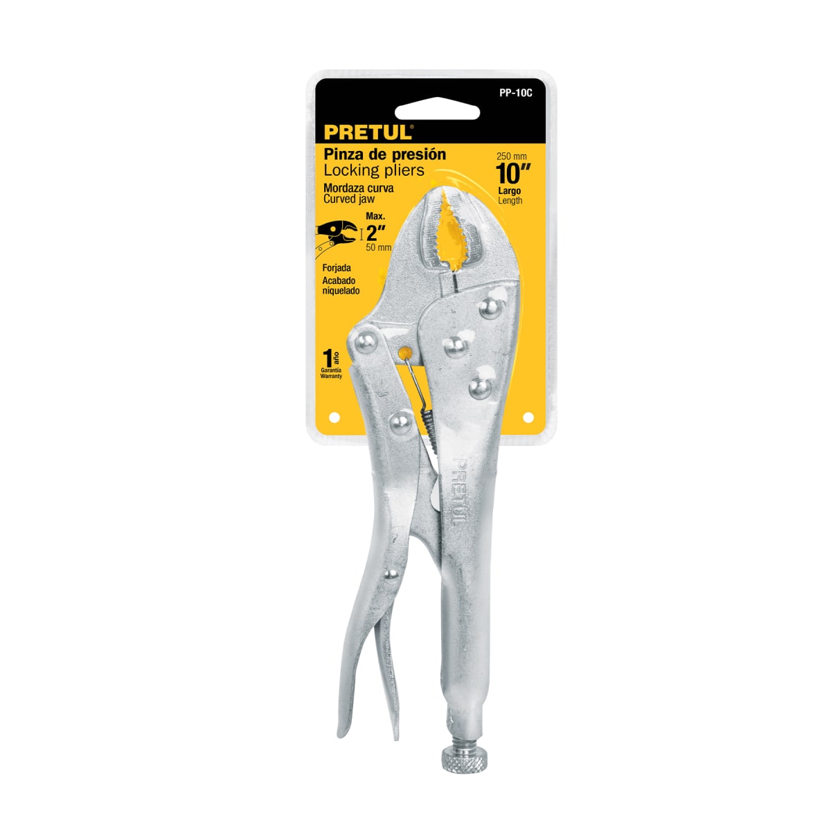 Alicate de presión 10´´ mordaza curva, Pretul4