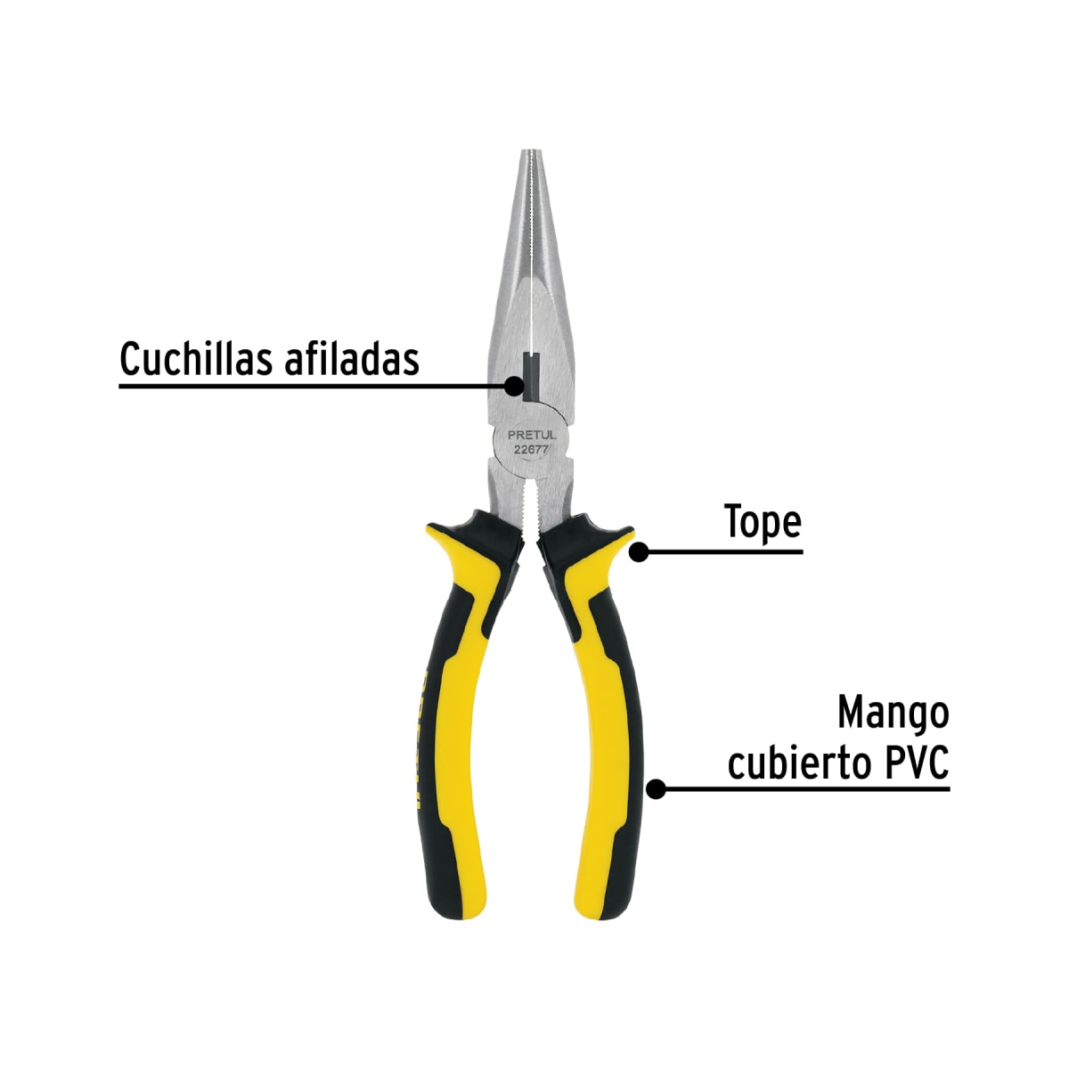 Alicate de punta y corte 7´´ mango Comfort Grip, Pretul2